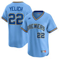 Christian Yelich Milwaukee Brewers Cooperstown Collection Limited Jersey - Powder Blue