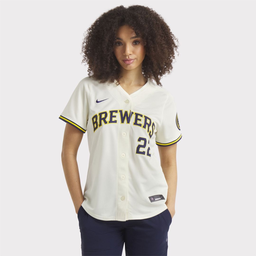 Christian Yelich Milwaukee Brewers Women's Home Limited Player Jersey - Cream