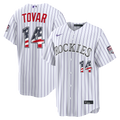 Fourth of July Colorado Rockies Ezequiel Tovar White USA 250 Stadium Jersey