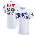 Fourth of July Los Angeles Dodgers Mookie Betts White USA 250 Authentic Jersey