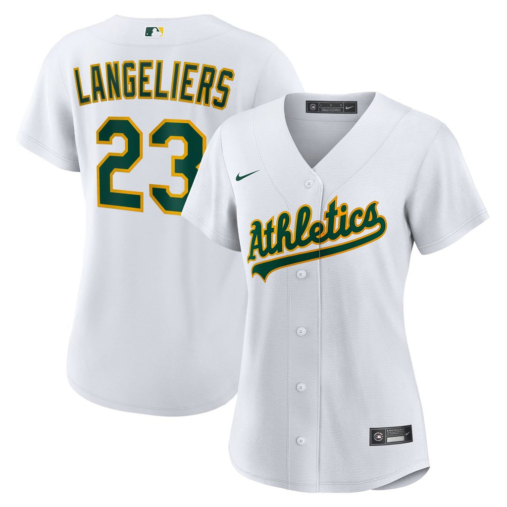 Shea Langeliers Athletics Women's Home Replica Jersey - White