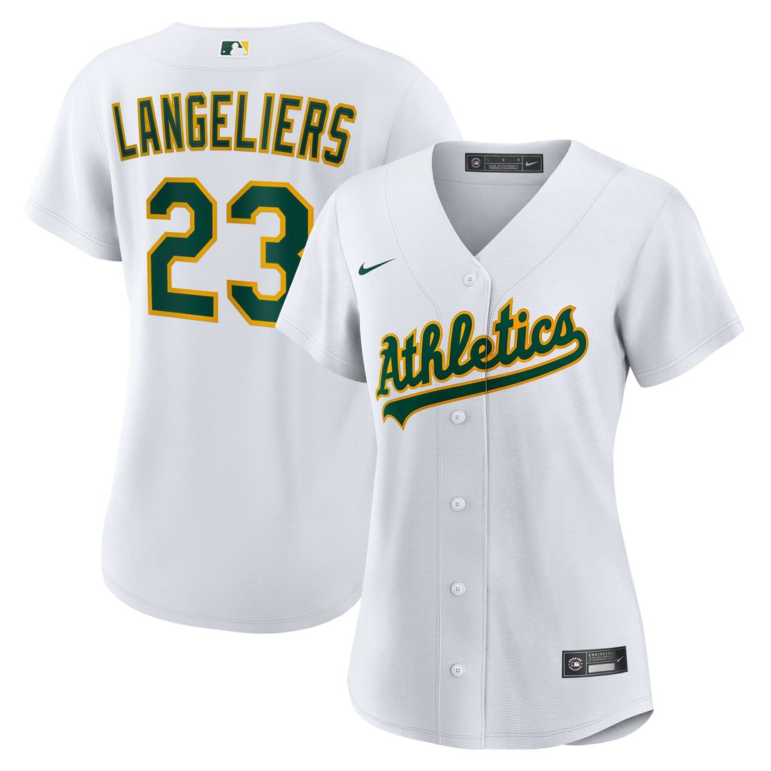 Shea Langeliers Athletics Women's Home Replica Jersey - White