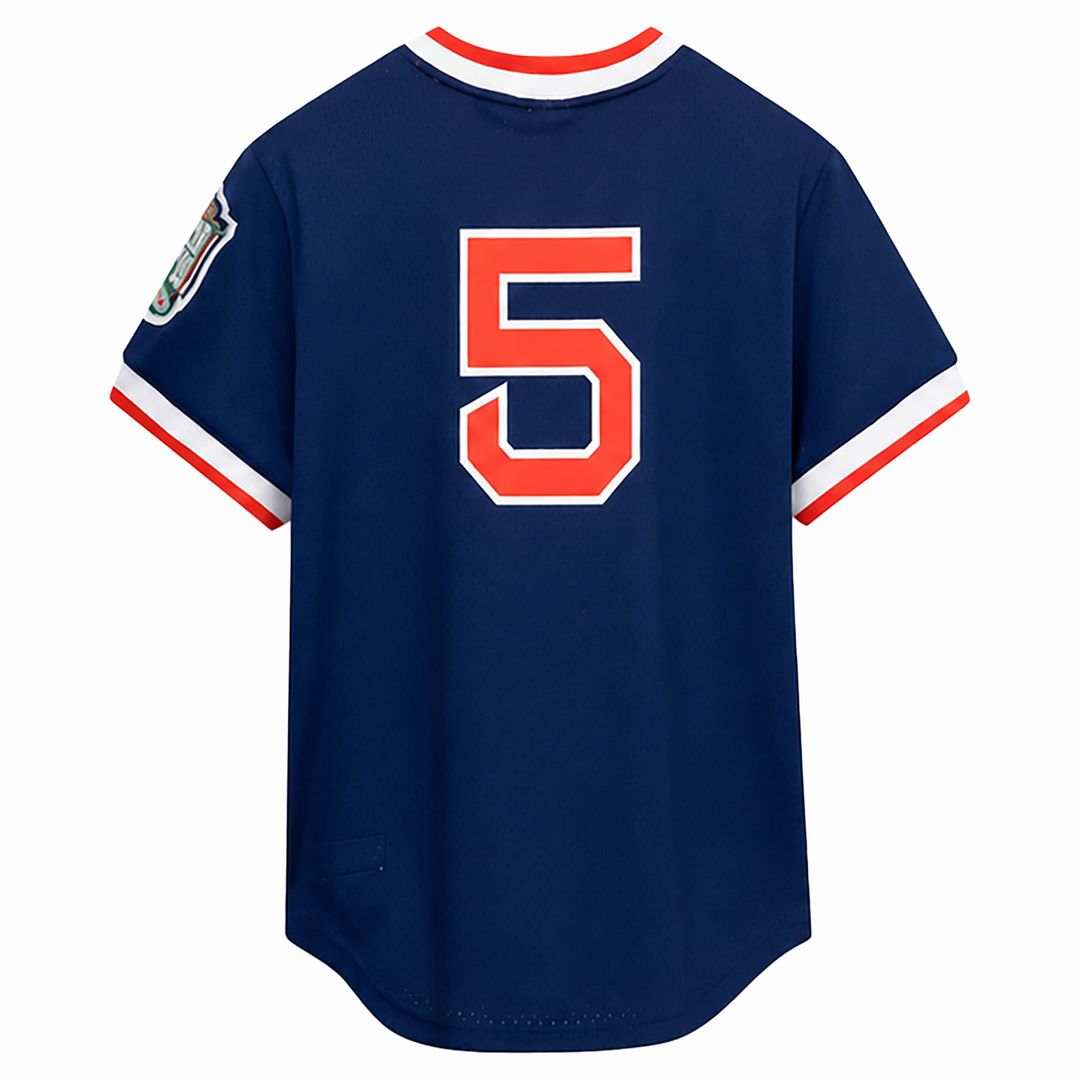 Nomar Garciaparra Boston Red Sox Big & Tall Cooperstown Mesh Batting Practice Jersey - Navy
