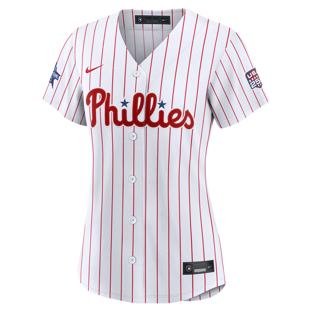 2026 All - Star Edition Stars & Stripes Women's Philadelphia Phillies Bryce Harper White Stadium Jersey