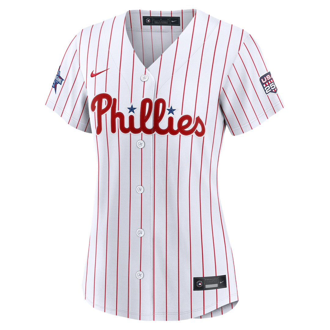 2026 All - Star Edition Stars & Stripes Women's Philadelphia Phillies Bryce Harper White Stadium Jersey