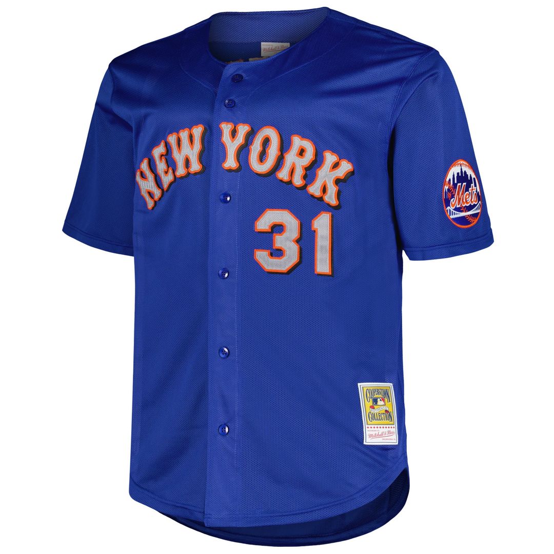 Mike Piazza New York Mets Big & Tall Cooperstown Mesh Batting Practice Jersey - Royal
