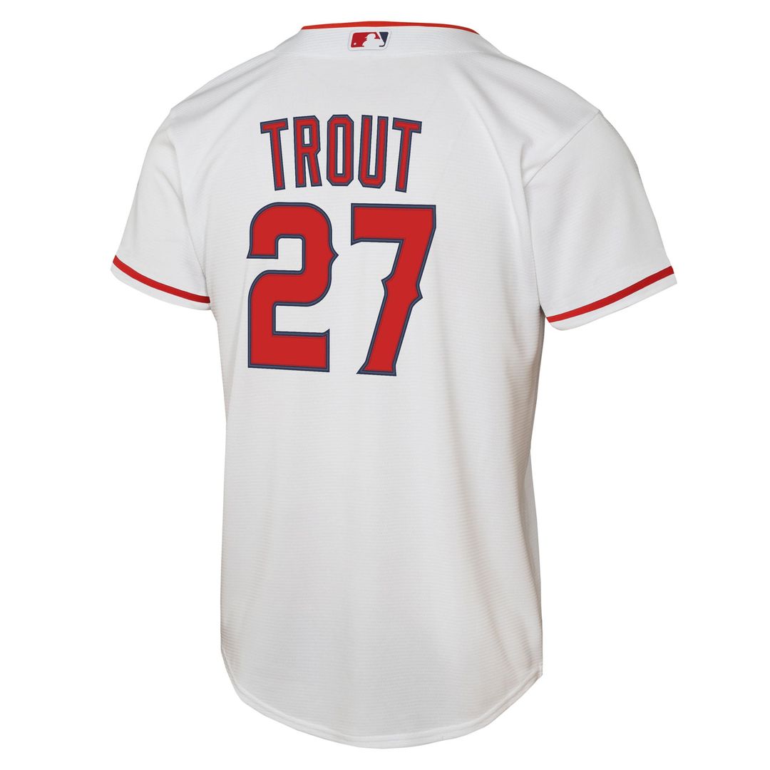 Mike Trout Los Angeles Angels Youth Home Replica Player Jersey - White