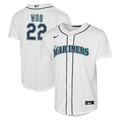 Bryan Woo Seattle Mariners Youth Home Baseline Jersey - White