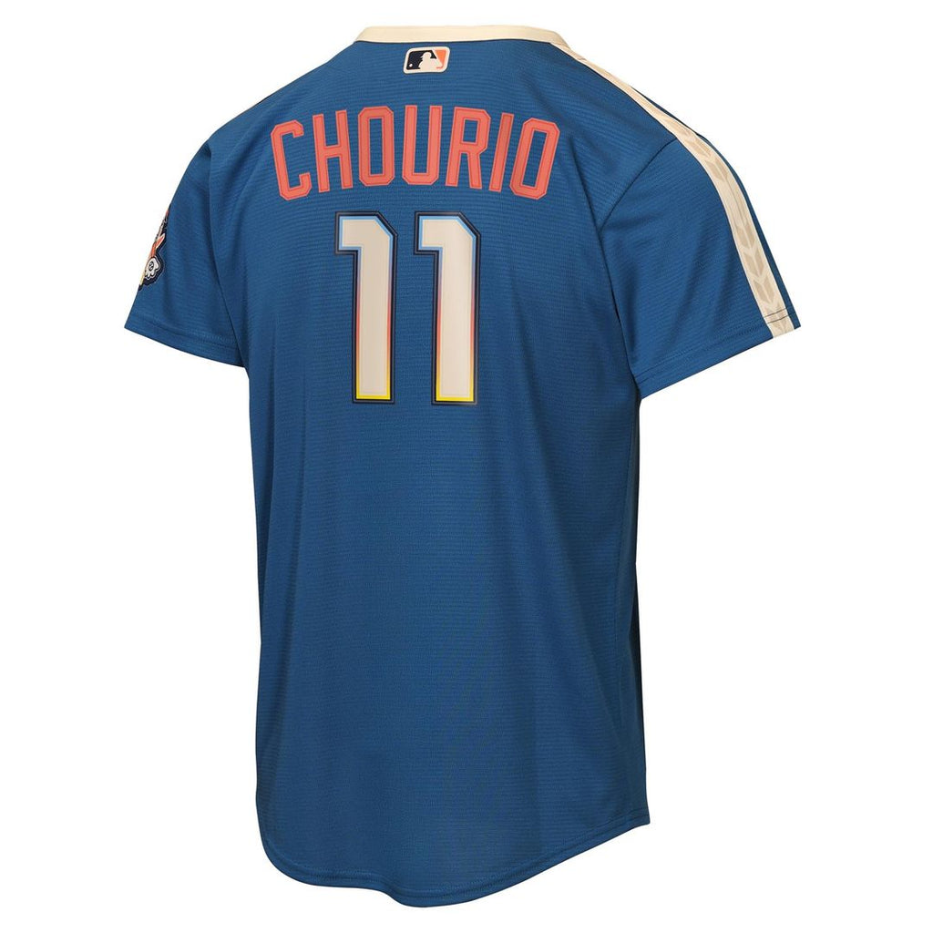 Jackson Chourio Milwaukee Brewers Youth 2026 City Connect Stadium Jersey - Mineral Blue