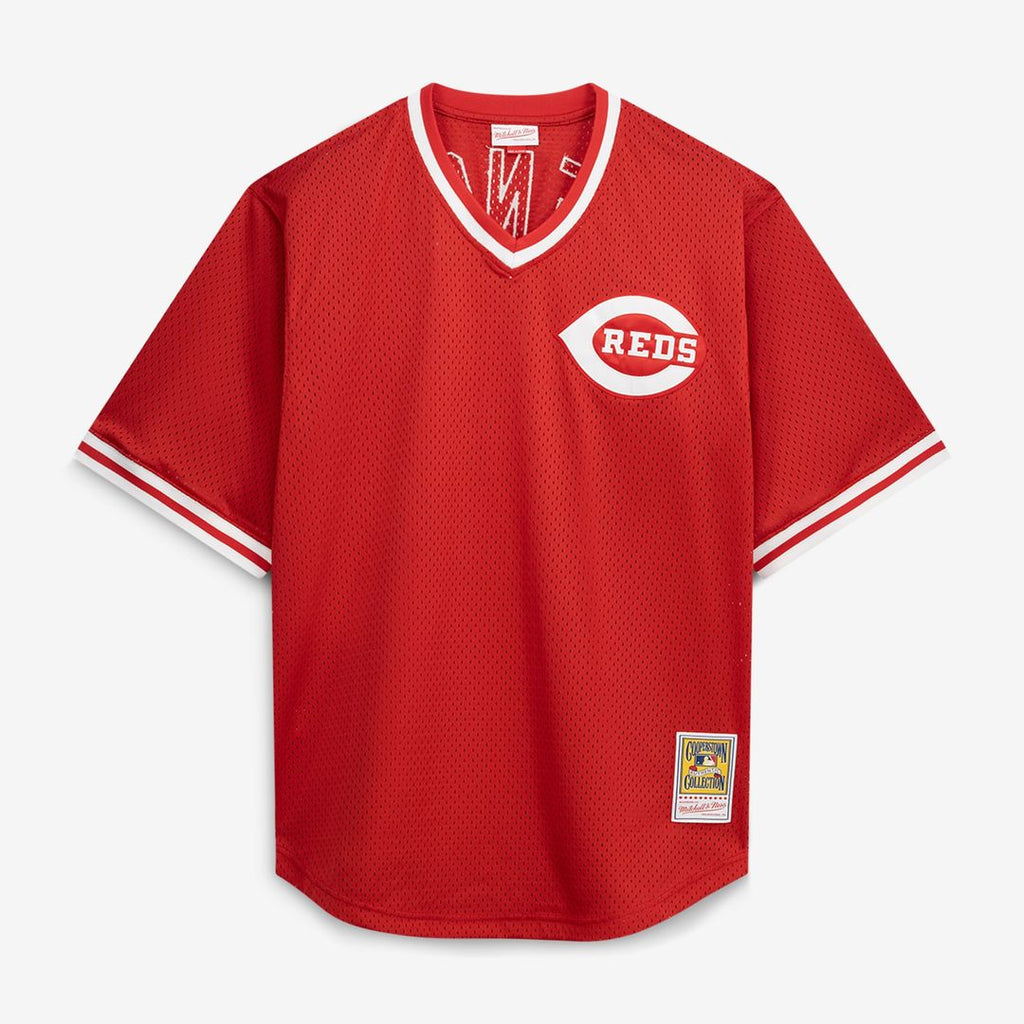 Johnny Bench Cincinnati Reds Cooperstown Collection Big & Tall Mesh Batting Practice Jersey - Red
