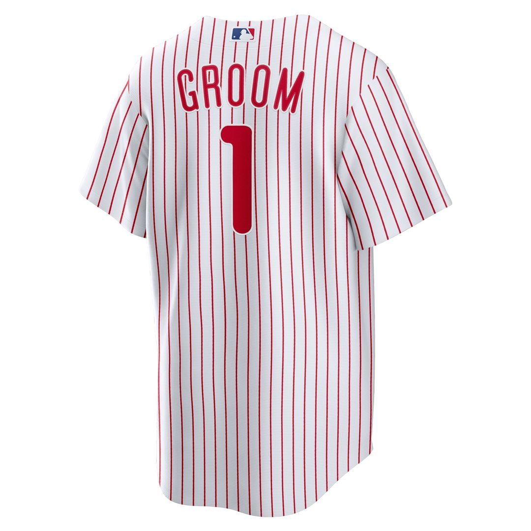 Philadelphia Phillies #1 Groom Home Replica Jersey - White
