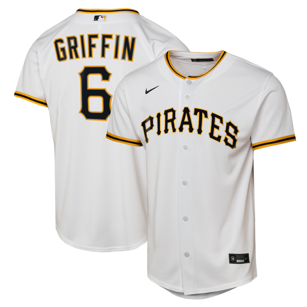 Konnor Griffin Pittsburgh Pirates Youth Home Replica Jersey - White