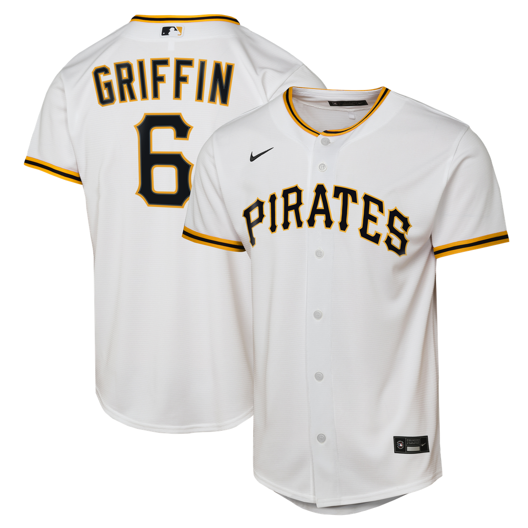Konnor Griffin Pittsburgh Pirates Youth Home Replica Jersey - White