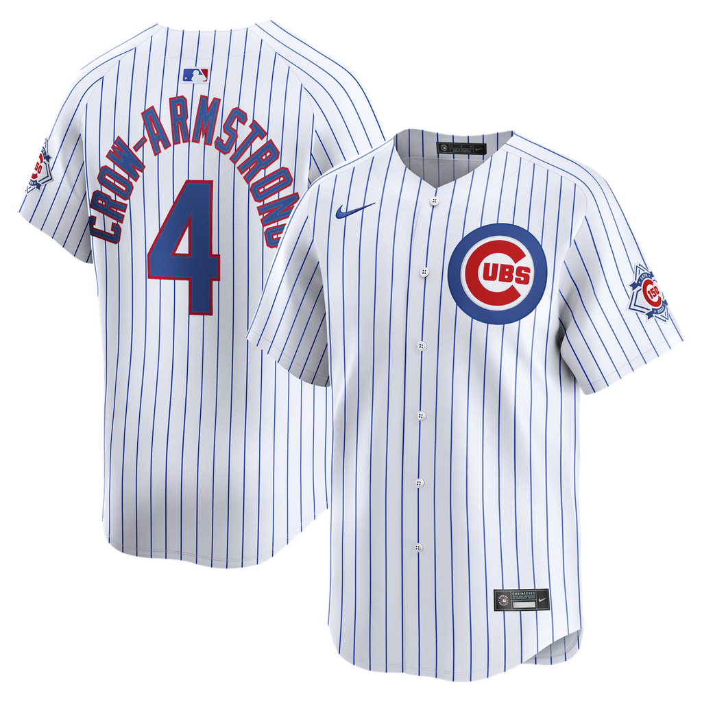 Pete Crow - Armstrong Chicago Cubs 150th Anniversary Limited Jersey - White