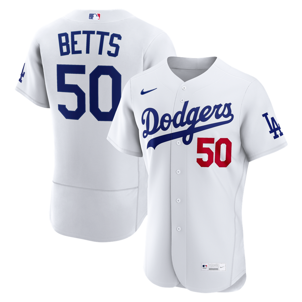 Mookie Betts Los Angeles Dodgers Home Authentic Jersey - White