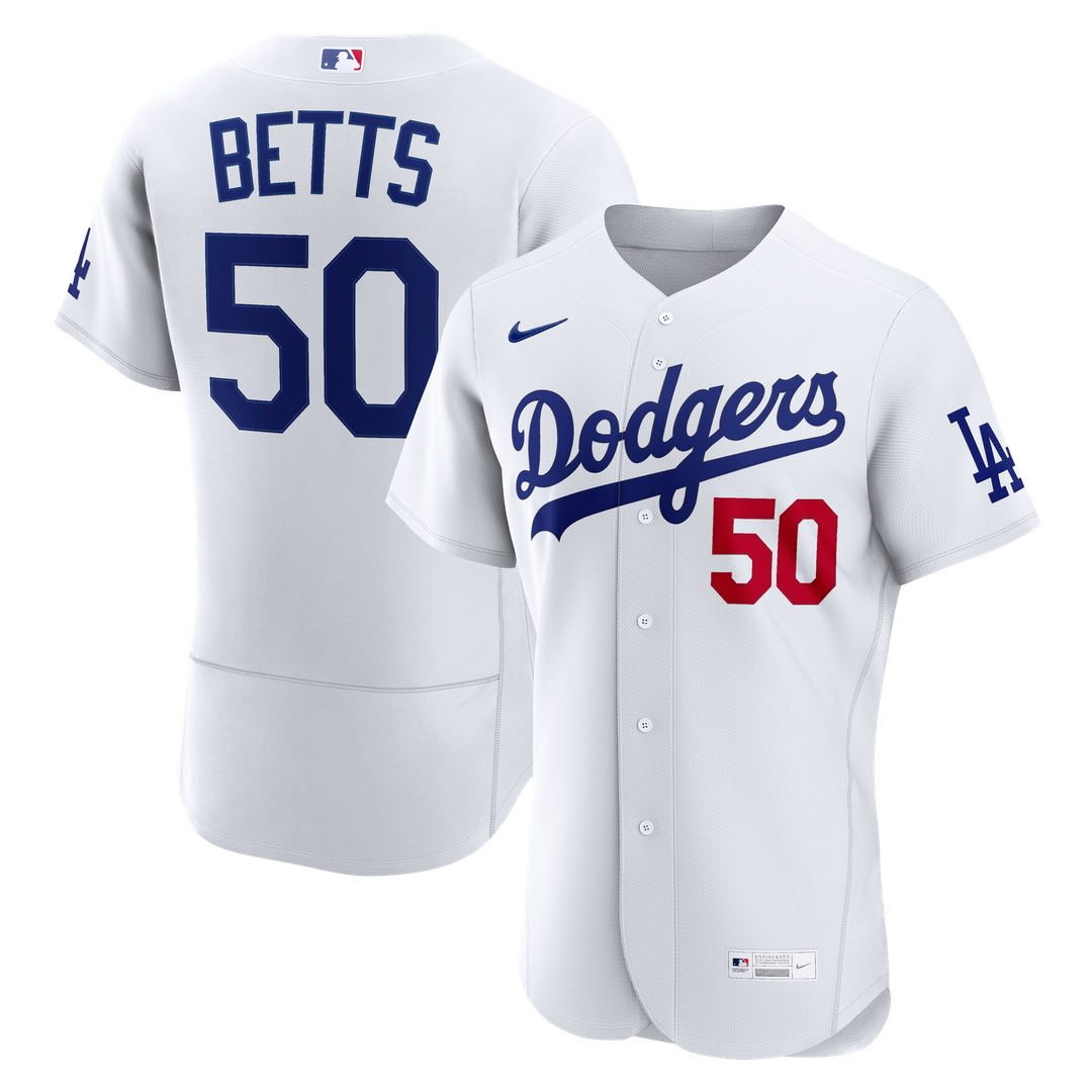 Mookie Betts Los Angeles Dodgers Home Authentic Jersey - White