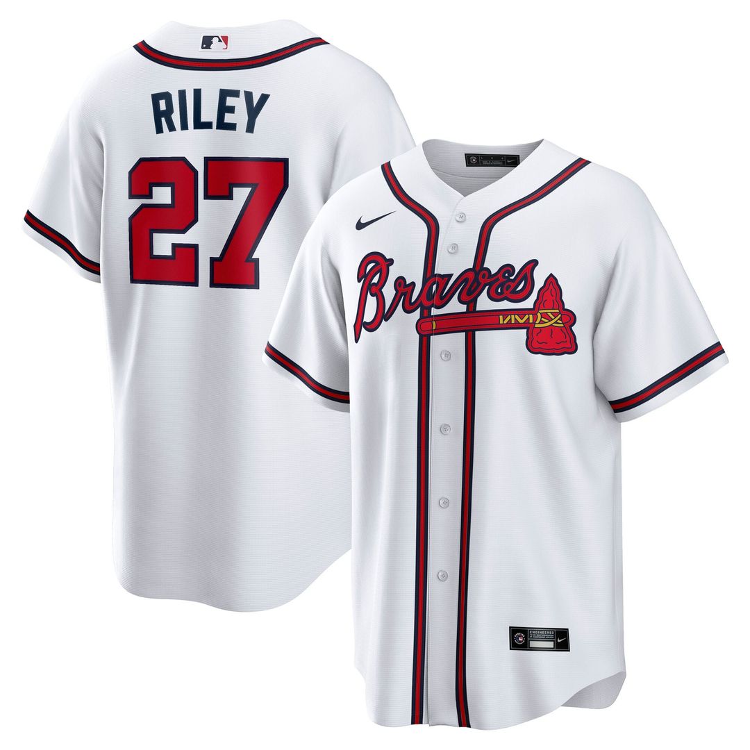 Austin Riley Atlanta Braves Home Replica Player Jersey - White