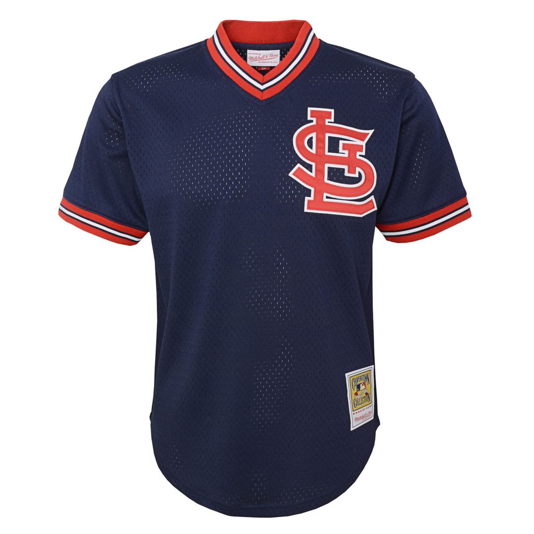 Ozzie Smith St. Louis Cardinals Youth Cooperstown Collection Mesh Batting Practice Jersey - Navy