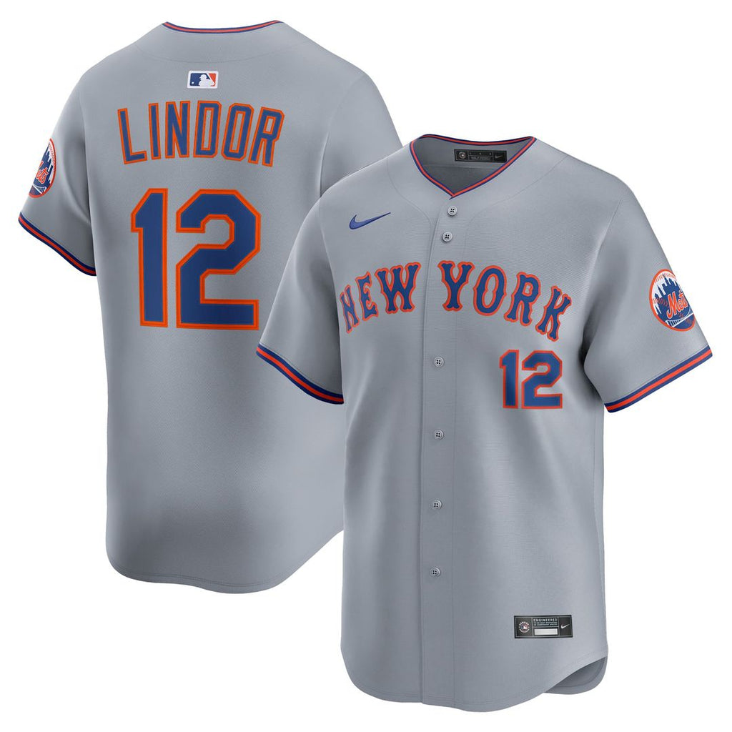 Francisco Lindor New York Mets Road Limited Player Jersey - Gray