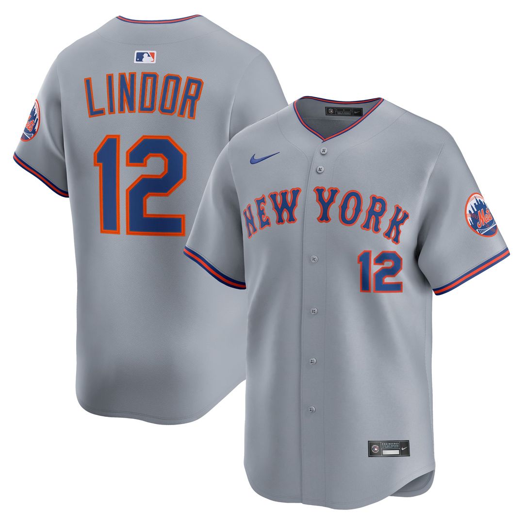 Francisco Lindor New York Mets Road Limited Player Jersey - Gray