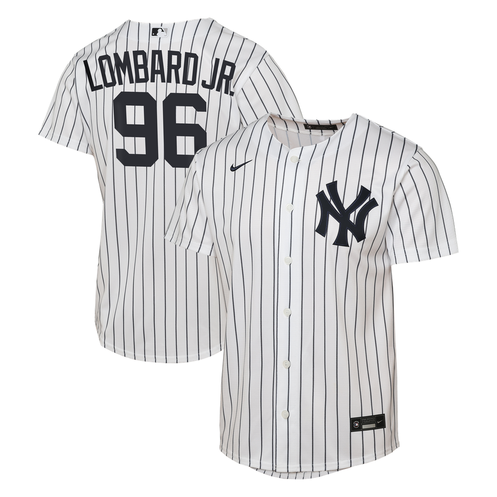 George Lombard Jr. New York Yankees Youth Home Replica Jersey - White