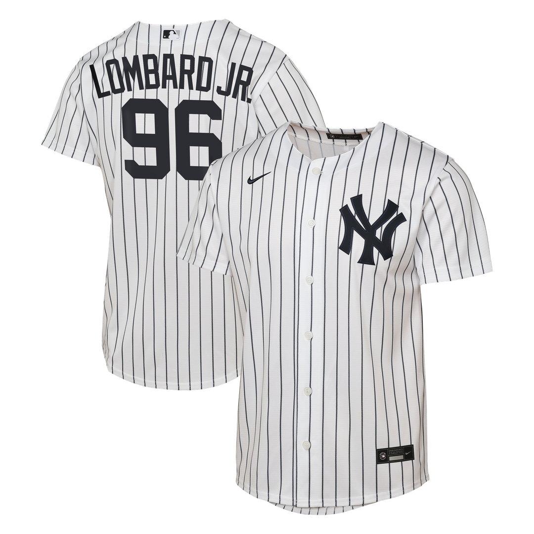 George Lombard Jr. New York Yankees Youth Home Replica Jersey - White