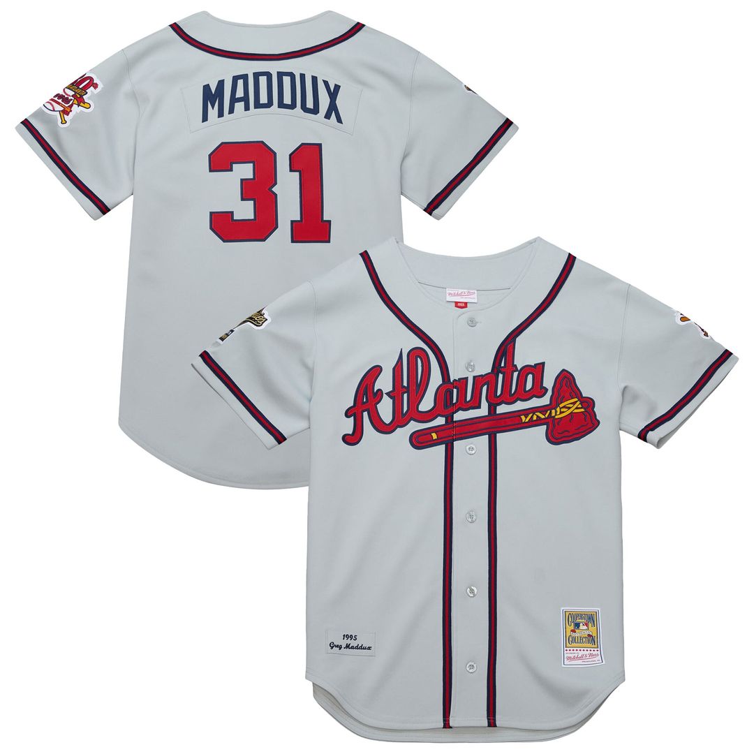 Greg Maddux Atlanta Braves 1995 Throwback Authentic Jersey - Gray