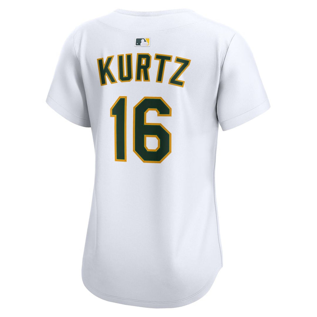 Nick Kurtz Athletics Women's Home Limited Player Jersey - White
