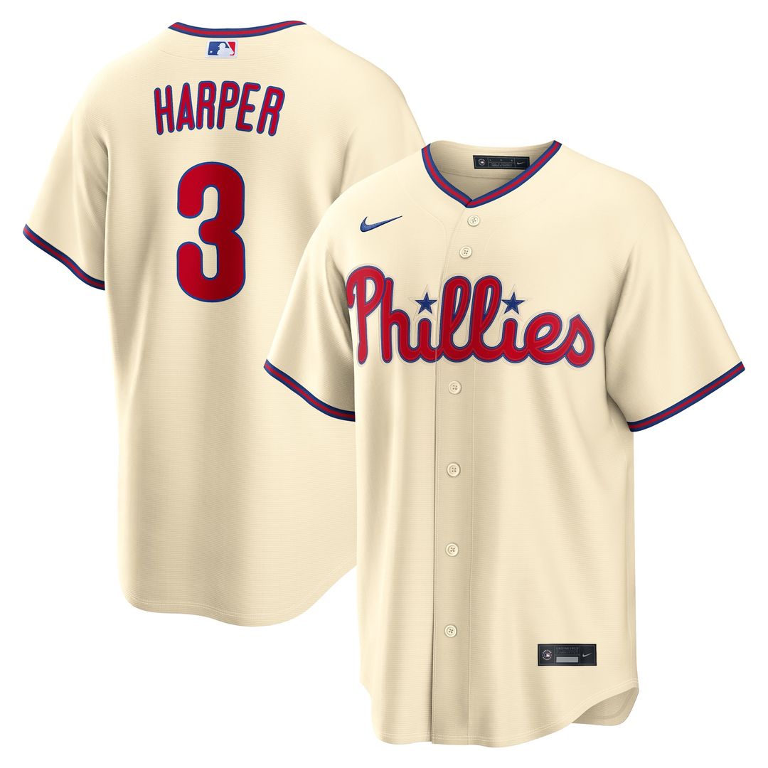Bryce Harper Philadelphia Phillies Alternate Replica Jersey - Cream