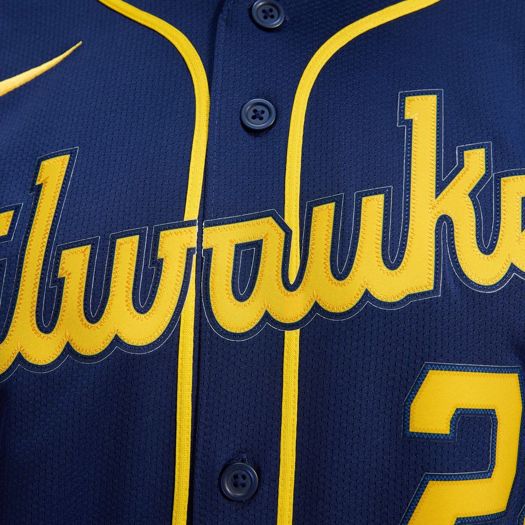 Christian Yelich Milwaukee Brewers Alternate Limited Jersey - Navy