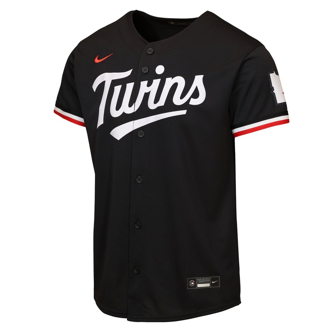Minnesota Twins Youth Alternate 2 Stadium Jersey - Black