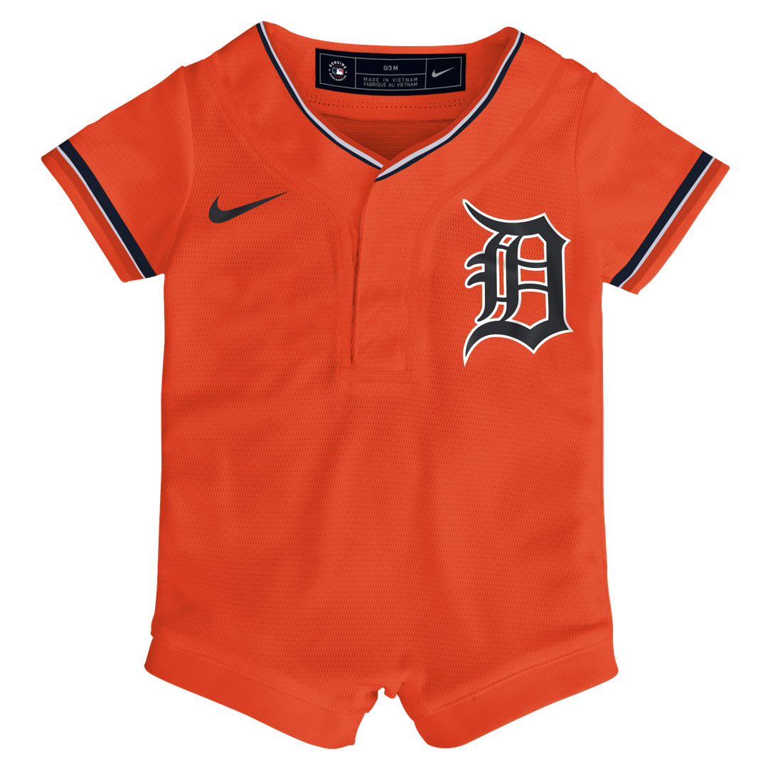 Detroit Tigers Newborn Alternate Replica Romper Jersey - Orange