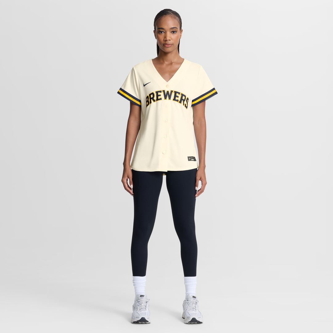 Dustin May Milwaukee Brewers Women's Home Replica Jersey - Cream