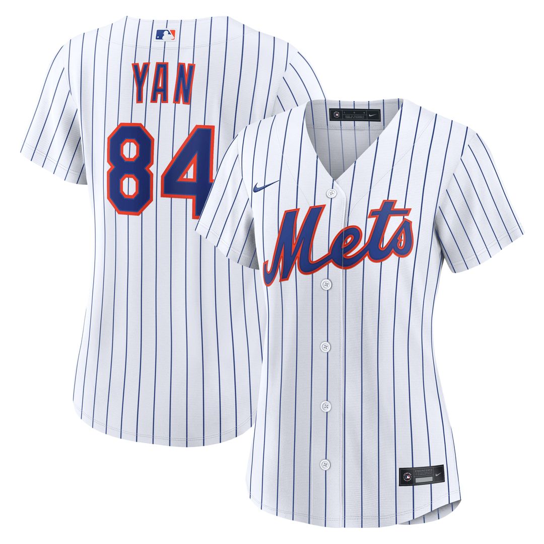 Jefry Yan New York Mets Women's Home Replica Jersey - White