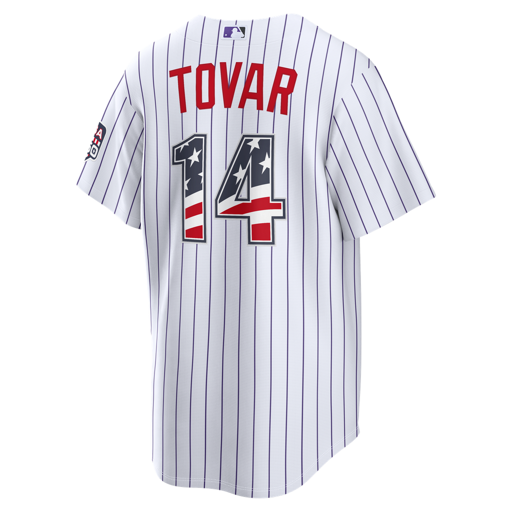 Fourth of July Colorado Rockies Ezequiel Tovar White USA 250 Stadium Jersey