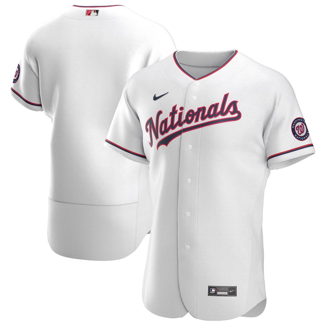 Washington Nationals Alternate Authentic Team Jersey - White