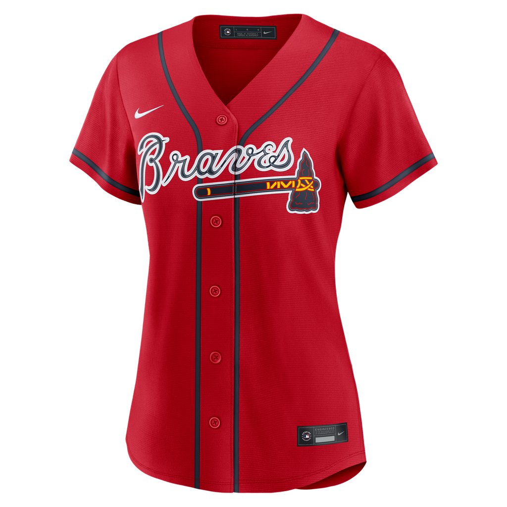 Ronald Acuña Jr. Atlanta Braves Women's Alternate Replica Jersey - Red