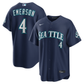 Colt Emerson Seattle Mariners Road 50th Season Anniversary Patch Stadium Jersey - Navy