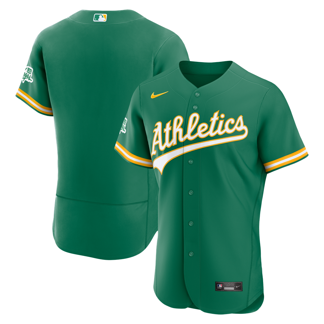 Athletics Alternate Sponsor Patch Authentic Jersey - Green