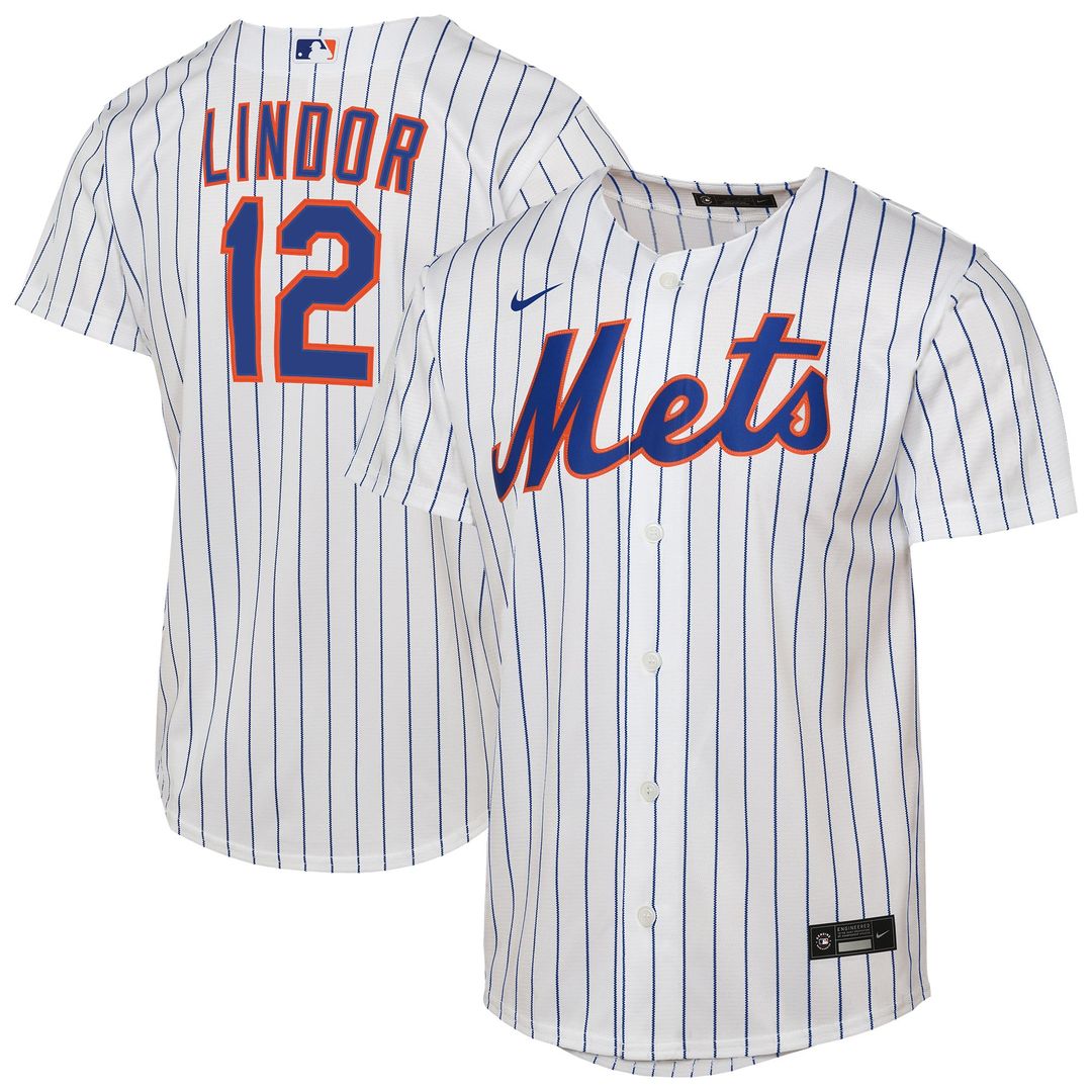 Francisco Lindor New York Mets Youth Home Replica Player Jersey - White