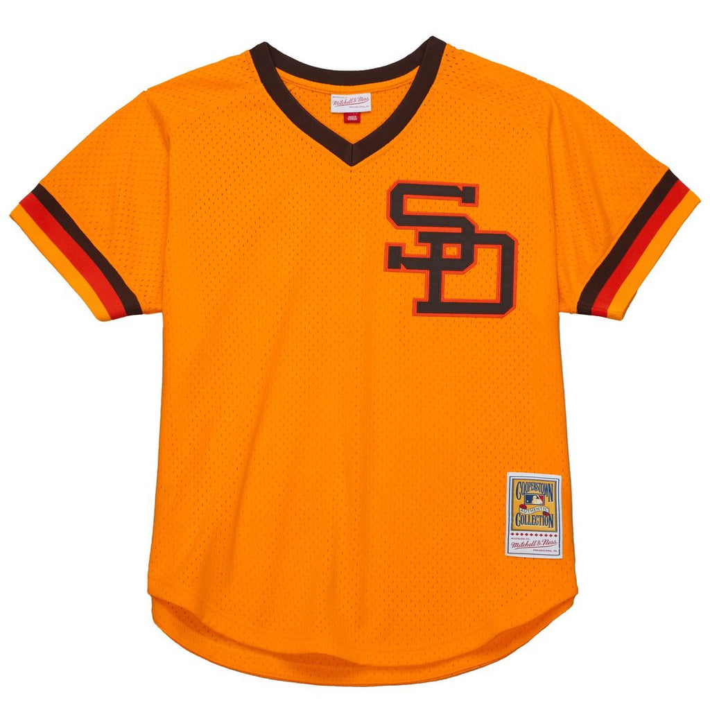 Tony Gwynn San Diego Padres Big & Tall Cooperstown Mesh Batting Practice Jersey - Gold