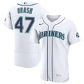 Matt Brash Seattle Mariners Home 50th Season Authentic Jersey - White