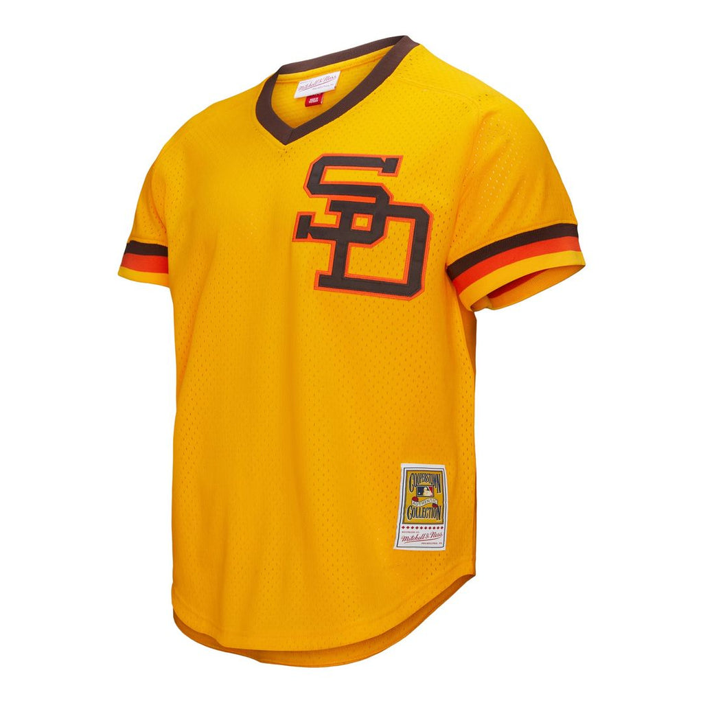 Tony Gwynn San Diego Padres Big & Tall Cooperstown Mesh Batting Practice Jersey - Gold