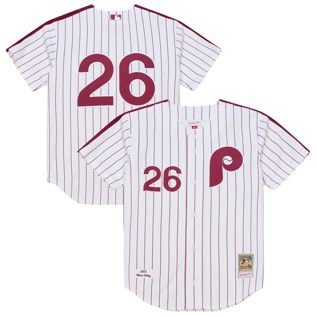 Chase Utley Philadelphia Phillies 2003 Cooperstown Collection Authentic Jersey - White