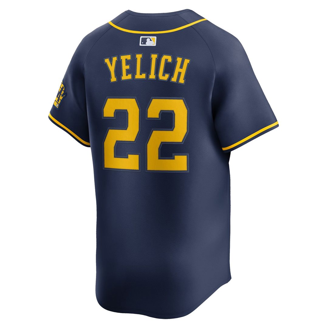 Christian Yelich Milwaukee Brewers Alternate Limited Jersey - Navy