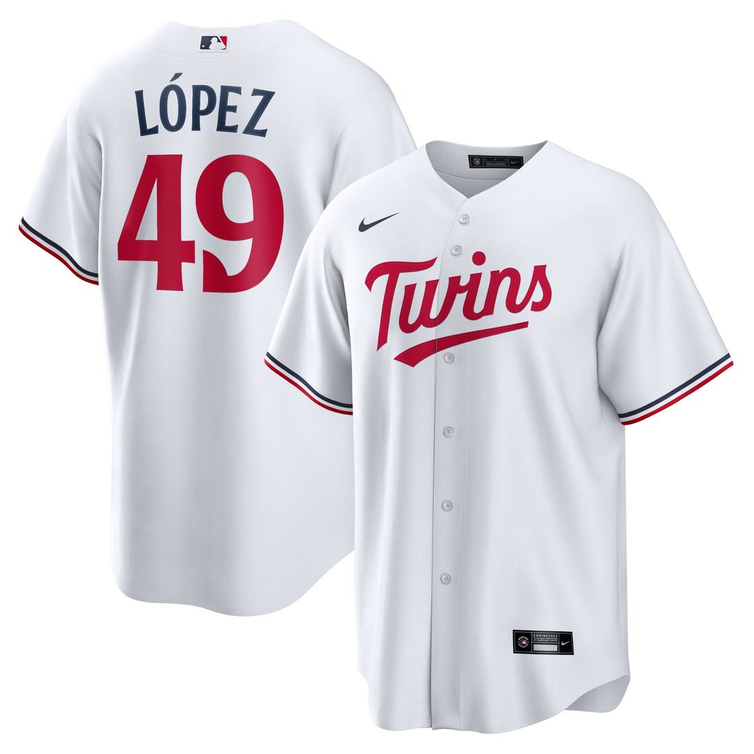 Pablo López Minnesota Twins Home Replica Player Jersey - White