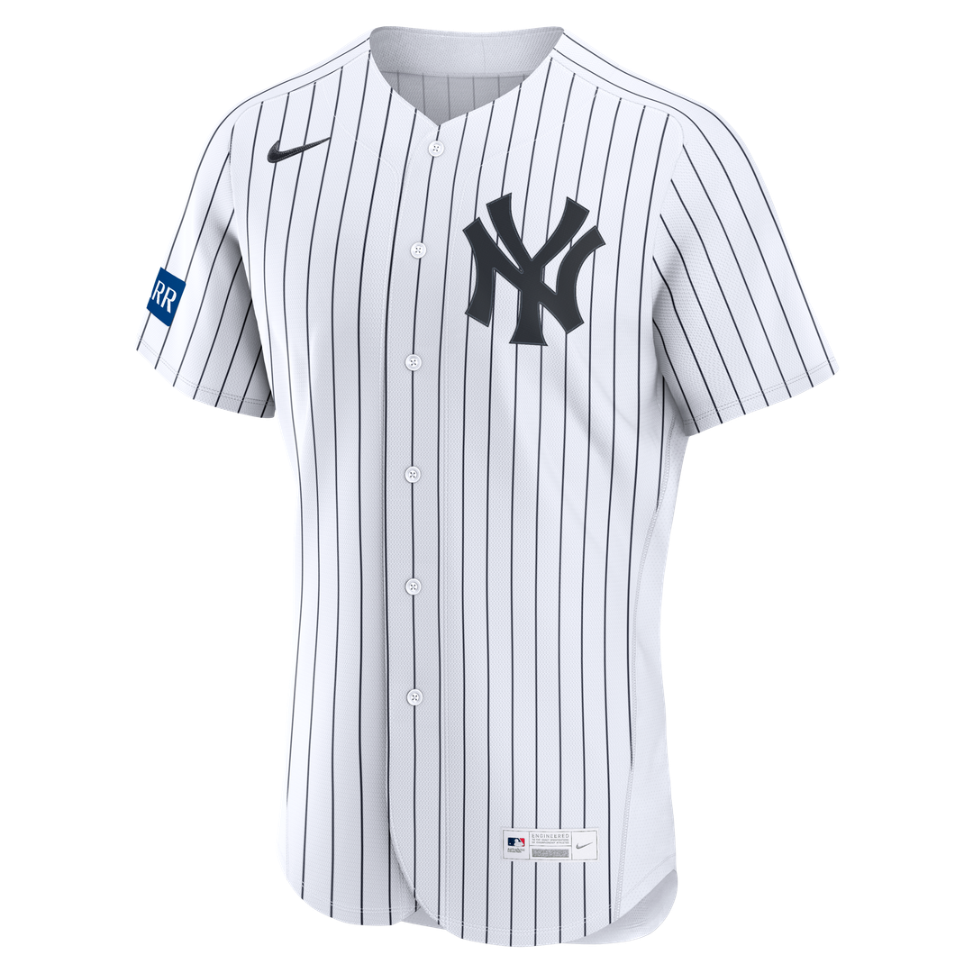 New York Yankees Home Sponsor Patch Authentic Jersey - White