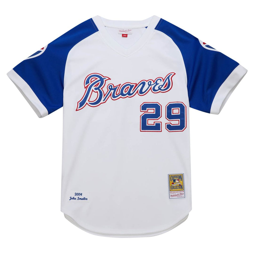 John Smoltz Atlanta Braves 2004 Cooperstown Collection Authentic Throwback Jersey - White