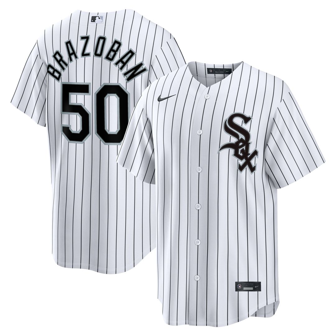 Huascar Brazoban Chicago White Sox Home Replica Jersey - White