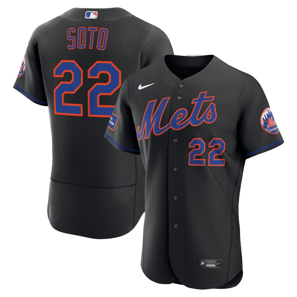 Juan Soto New York Mets Alternate Authentic Sponsor Patch Jersey - Black